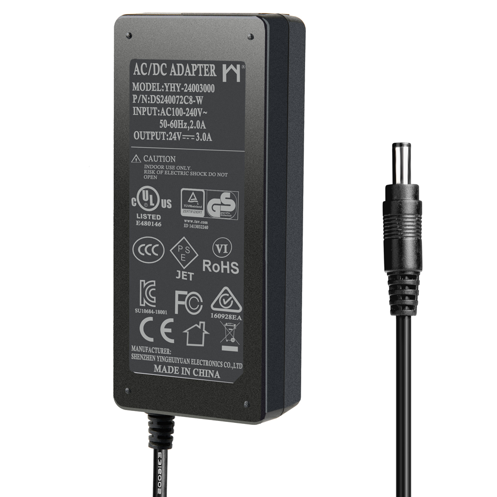 Pse Сертифицированный 120v 220v к адаптеру питания постоянного тока 24v 3a 3 выход 72w ac dc smps код источника питания hs КОД адаптер