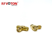 Adaptador SMA hembra a doble SMA hembra 3 vías tipo T adaptador Coaxial para enrutador de red inalámbrica LPWAN antena WiFi