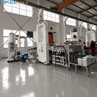 Machine de fabrication de barquettes en aluminium 80 tonnes à cadre en H pour plateau à 2 compartiments avec PLC Mitsubishi LK-T80