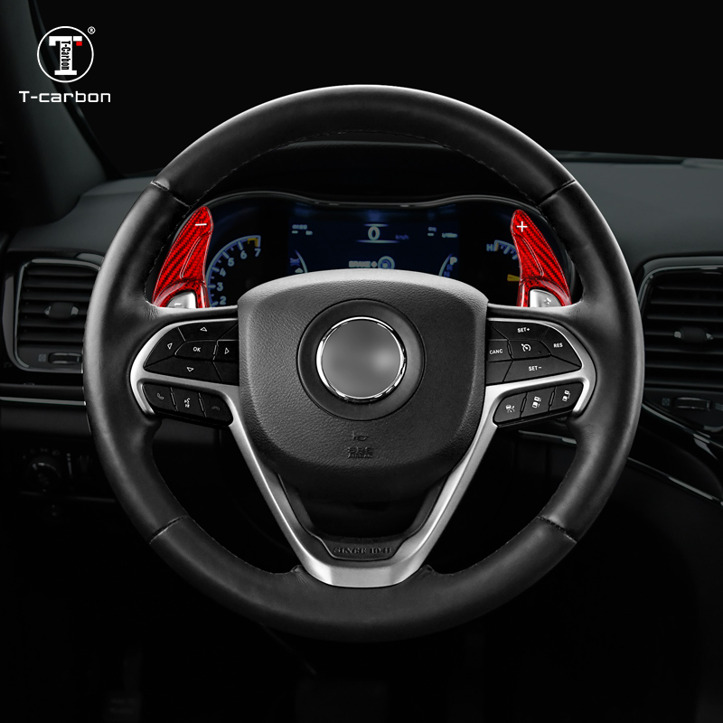 Модифицированные лопатки для рулевого колеса из углеродного волокна, сменный тип, детали из углеродного волокна для рулевого переключения, подходят для JEEP Dodge Grand Cherokee