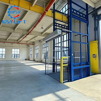 Monte-charge hydraulique à rail guidé 2 étages 3 étages 6m pour entrepôt et atelier