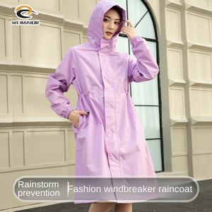 Chubasquero eléctrico largo de cuerpo completo para mujer, ropa exterior impermeable para ciclismo, senderismo y viajes, coche con batería para Poncho - Product Image 3