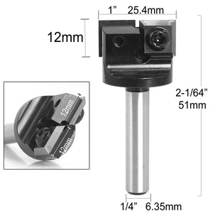 Mèche de rabotage de mèche de surfaçage d'aplatissement de dalle pour rabotage de niveleur de dalle Flycutter avec 2 inserts en carbure - Product Image 2