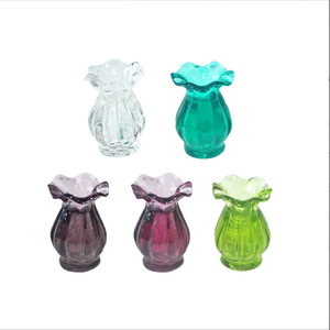 1/6 1/12 गुड़िया घर सिमुलेशन लघु मिनी कांच फीता फूलदान मॉडल सजावट - Product Image 3