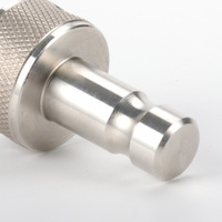 Adaptateur double filetage en acier inoxydable de sortie d'usine avec prise suisse et filetage M8 pour la connexion de la clé d'arpentage, du poteau,