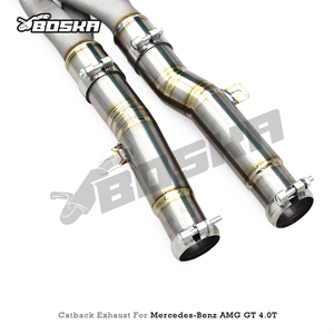 Échappement Catback sur mesure pour Mercedes-Benz AMG GT/GTS C190 4.0T 2014-2023, silencieux en titane Boska avec valve OEM - Product Image 2
