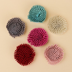 Handmade Embossed Microfiber Flower Decor Camellia Pattern For Clothing <b>Bags</b> Shoes <b>Accessories</b> DIY Craft Wholesale - Product Image 1