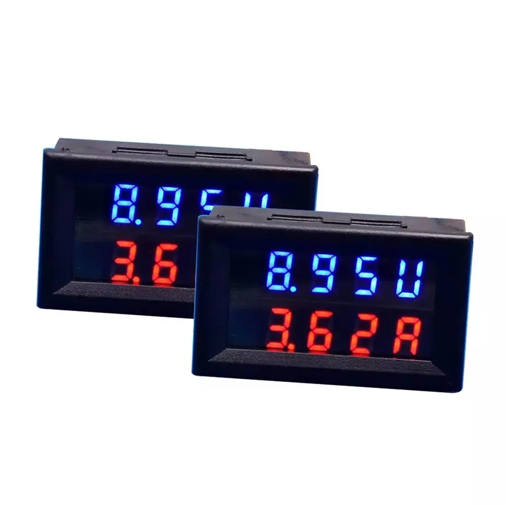 DC 100V 200V misuratore di corrente di tensione rosso blu Mini LED modulo doppio Display 0.28 voltmetro digitale