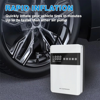 Pompe à air de grande capacité pour pneus de voiture, 150 PSI, manomètre numérique, arrêt automatique, gonflage rapide et portable