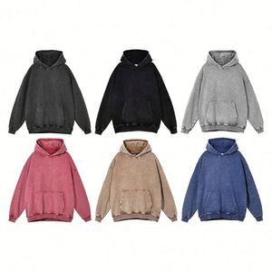 เสื้อฮู้ดดี้ผู้ชายแบบมีซิปเต็มตัว ทรงโอเวอร์ไซส์ มีกระเป๋าจิงโจ้ สำหรับเล่นกีฬากลางแจ้ง เสื้อสเวตเชิ้ตหนานุ่มสบายๆ - Product Image 5