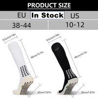 Chaussettes de football supérieures classiques Chaussettes de football athlétiques Chaussettes de football en silicone