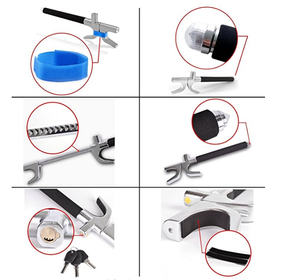 Verrouillage manuel antivol pour volant de voiture, verrouillage universel pour fourgonnette, sécurité antivol, verrouillage rétractable robuste - Product Image 4