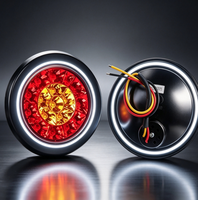 Nouvelles feux arrière de camion et de remorque 12V-24V à 16 LED, en aluminium et PC de haute qualité, avec fonctions de brouillard, stop, frein et marche arrière, ambre et rouge