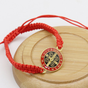 Braccialetto Croce di Gesù, Creativo con Perle <span class=keywords><strong>Rosario</strong></span> Texturizzate, Braccialetto Fai-da-Te Intrecciato a Mano, Braccialetto ITALIA - Product Image 5