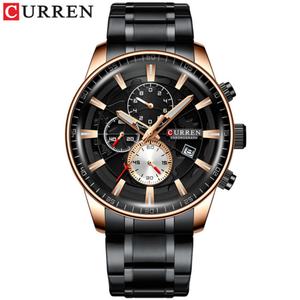 Custom Logo 8362 Business Trendy Men's Quartz Glass Dial <b>Waterproof</b> <b>Watch</b> Six Pin Multi-Functional Luxury Fashion Steel Band - Product Image 4