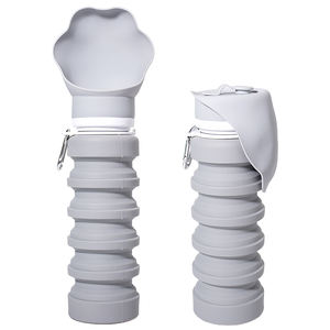 पोर्टेबल फोल्डेबल सिलिकॉन कुत्ते पानी कटोरे हल्के आधुनिक पालतू भोजन इनडोर आउटडोर उपयोग के लिए स्वचालित जलरोधक - Product Image 1