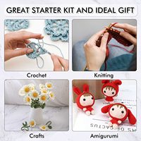 Hot Sale Twisted Acrylic Yarn Set With Crochet Tools Anti-Pilling and Strong Crochet Yarn Set for Knitting