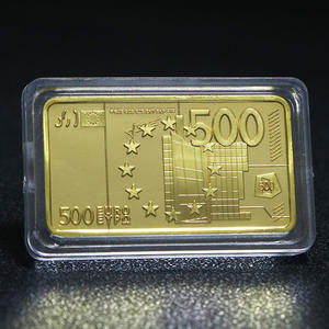 Pièce de monnaie plaquée or de collection <span class=keywords><strong>en</strong></span> métal, motif Euro 500 porte-bonheur, vente <span class=keywords><strong>en</strong></span> gros - Product Image 5