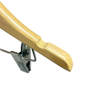 Owentek Usine Fourniture Nature En Bois Enfants Bébé Enfants Vêtements Cintres Bois Avec Clips Bébé Bois Pantalon <span class=keywords><strong>Cintre</strong></span> avec Clips - Product Image 3