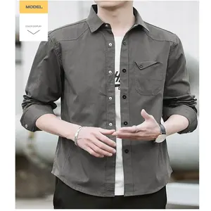 Customized Explosive Long-sleeved Shirt Men's Casual Loose Shirt American Fashion Shirt Men's Spring Jacket