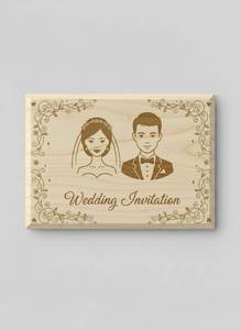 NTAG215 RFID solution Wooden RFID card Enco-friendly wedding invitation RFID invitation Wooden NTAG215 card - Product Image 2