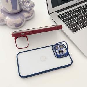 X713-1 Luxury <b>Camera</b> Hide Holder Shockproof Protection Transparent TPU+Acrylic Phone Case for 15/ Custom - Product Image 3