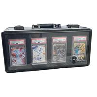 Vitrine de présentation de table portable en aluminium pour cartes sportives, pièces de monnaie, cartes et bijoux – Qualité professionnelle pour salons et événements