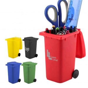 Cubo de Basura y Portaplumas Promocional 2 en 1, Contenedor de Basura Multifuncional con Portaplumas para Oficina, Escuela, Regalos Publicitarios - Product Image 1