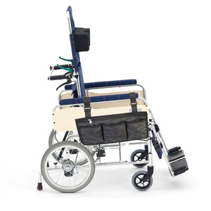 Sac de rangement latéral pour accoudoir de fauteuil roulant, organisateur suspendu noir pour les voyages, forme rectangulaire avec plusieurs poches - Product Image 4