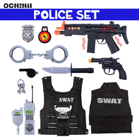Juguete de Pistola Eléctrica de Plástico para Juego de Imitación, Chaleco de Policía SWAT para Niños