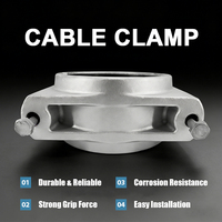 Attaches-câbles quadruples en FRP et aluminium - Clip pour câble métallique