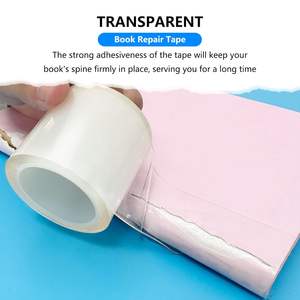 Ruban <span class=keywords><strong>de</strong></span> réparation <span class=keywords><strong>de</strong></span> livres sans acide <span class=keywords><strong>pour</strong></span> archives, adhésif acrylique sans acide, ruban transparent à forte adhérence, ruban <span class=keywords><strong>de</strong></span> réparation essentiel <span class=keywords><strong>pour</strong></span> la reliure des livres - Product Image 3