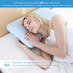<span class=keywords><strong>Almohada</strong></span> Cervical Ortopédica Ergonómica de Espuma Viscoelástica con Gel Refrigerante, Transpirable y de Diseño Moderno, en Oferta - Product Image 5