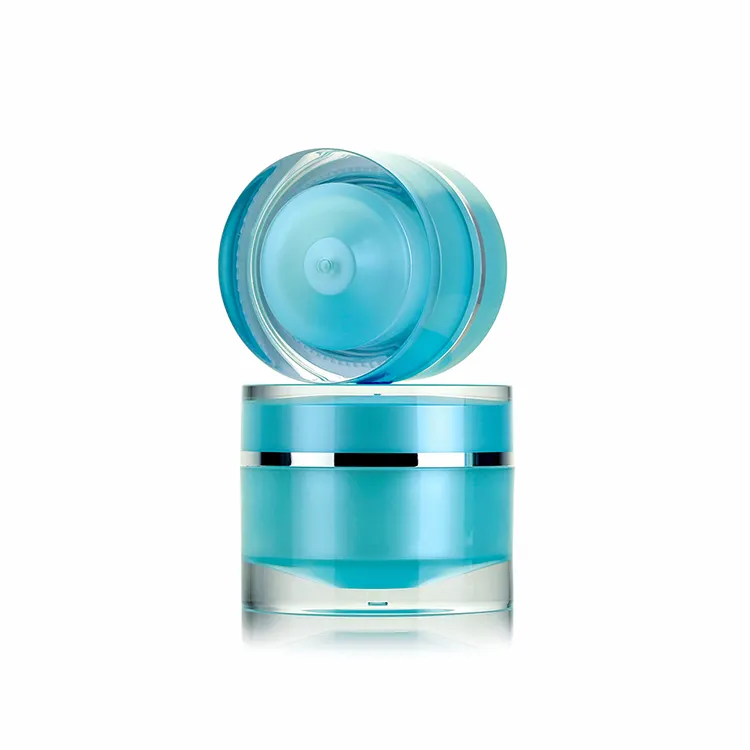 beauty cosmetics jar Double plastic serum Acrylic Cosmetic Cream Jars Face Cream Packaging WV- 5/15/30/50/100 g