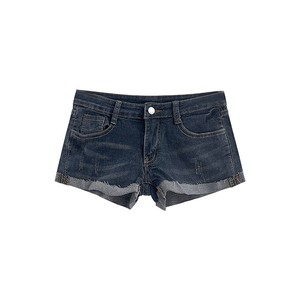 2025 estate piccante ragazza americana Retro borsa Hip Ultra Short Shorts da donna in tessuto Casual a vita bassa Shorts in Denim Halo piccante - Product Image 6