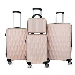 Ensemble de bagages à main rigides en ABS de 3 pièces personnalisé noir avec roulettes pivotantes pour les voyages - Product Image 4