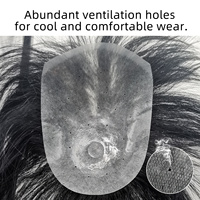 2026 FURINA Perruque pour homme en cheveux indiens humains lisses, modèle Head Horse, couleur 1B, avec base en cuir PU fin et dentelle, pour un ajustement ultra-confortable et un son de coupe agréable