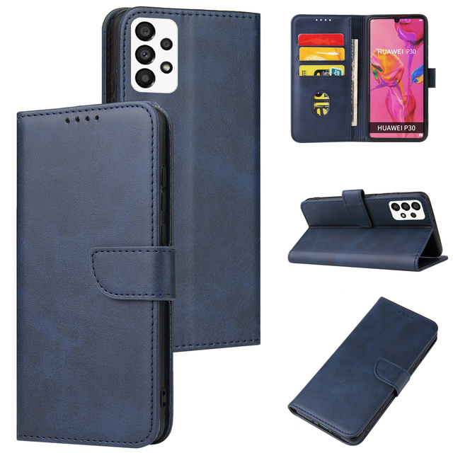 Premium Wallet Case for Samsung A54 A04S A14 A53 A73 A23 A13 Magnetic Buckle PU Leather Flip Case for Galaxy A52 A32 A22 A12