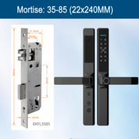 Cerradura Inteligente de Aluminio Estándar Europeo Locstar, Cerradura Delgada con Huella Digital y Teclado, Habilitada para la Aplicación TTlock