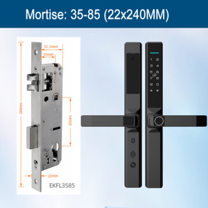 Locstar European Standard Aluminium Smart Door <strong>Lock</strong> TTlock App Enabled <strong>Fingerprint</strong> Cerradura Digital Keypad Thin <strong>Lock</strong> - Product Image 6
