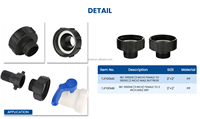 Adaptateur de raccordement rapide Tonjet TIQ S100x8/3" femelle à camlock 2 pouces, réducteur pour réservoir IBC, pièces de rechange et accessoires