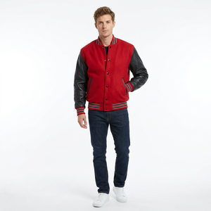 Blouson universitaire homme personnalisé OEM, style streetwear, col montant, motif lettres, respirant, écologique, idéal pour l'hiver, best-seller - Product Image 1