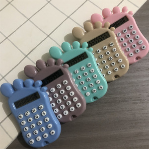 Foot Shaped Mini Calculator With Keychain Pop Fidget Bunny Toy For Kids Age 3 6 Years Unisex ABS Material - Product Image 2