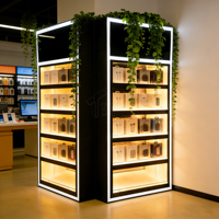 TINYA High-end LED-verlichte displaystandaard voor beautyproducten, make-up en 5G telefoonaccessoires, toonbankkast voor de detailhandel