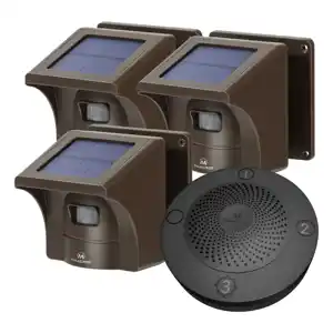 Notsignal Alarm Bewegungs sensor 800M Langstrecken Solar Drahtloser PIR Bewegungs sensor Detektor, 1 Empfänger & 3 Sensoren