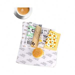 Papier d'emballage alimentaire personnalisé avec logo pour sandwich, burger, fête, papier de soie avec style de papier journal imperméable pour gâteau, pain, bonbons, biscuits, sushi - Product Image 2