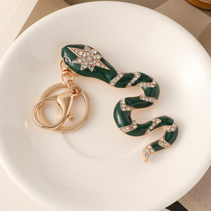 Tinh thể Rhinestone Đẹp năm của con rắn Keychain <span class=keywords><strong>2025</strong></span> Bling kim cương động vật kim loại móc chìa khóa rắn đồ trang sức thời trang cho túi - Product Image 3