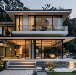 Moderne Luxus-Leichtstahlkonstruktion Langlebiges Haus Vorgefertigte <span class=keywords><strong>Villa</strong></span> mit Schweiß-, Schneid- und Biegedienstleistungen nach GB-Standard - Product Image 5