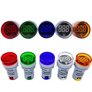 มิเตอร์วัดแรงดันไฟฟ้าแบบดิจิตอลขนาดเล็ก 22 มม. AC 60-500V พร้อมไฟ <span class=keywords><strong>LED</strong></span> แสดงสถานะ แสดงผลอุณหภูมิ - Product Image 3