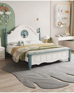 Cama Individual Moderna de Madera Maciza <span class=keywords><strong>para</strong></span> Niños, Cama Suave de 1.2 m <span class=keywords><strong>para</strong></span> <span class=keywords><strong>Adolescentes</strong></span>, <span class=keywords><strong>Niñas</strong></span> y Princesas - Product Image 4